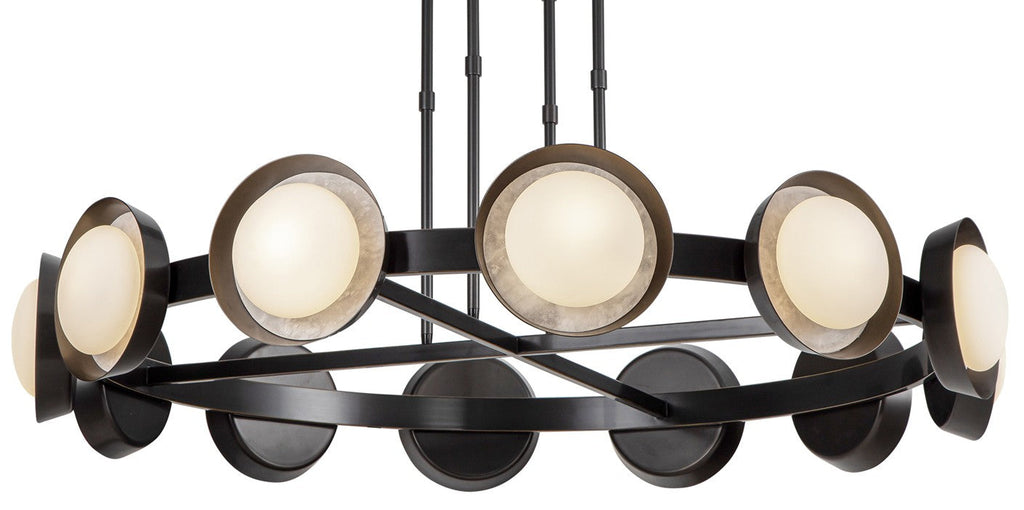 Urban Bronze Linear Halo LED Chandelier