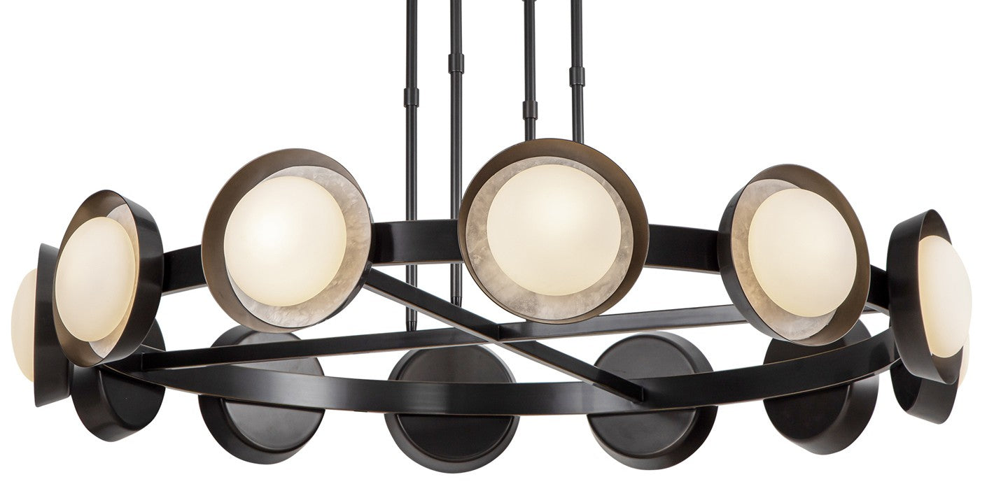 Urban Bronze Linear Halo LED Chandelier