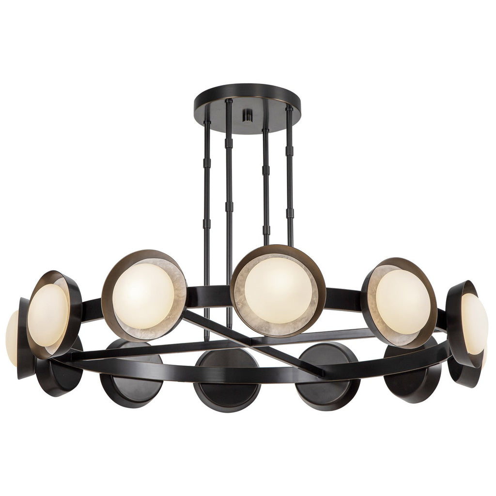 Urban Bronze Linear Halo LED Chandelier