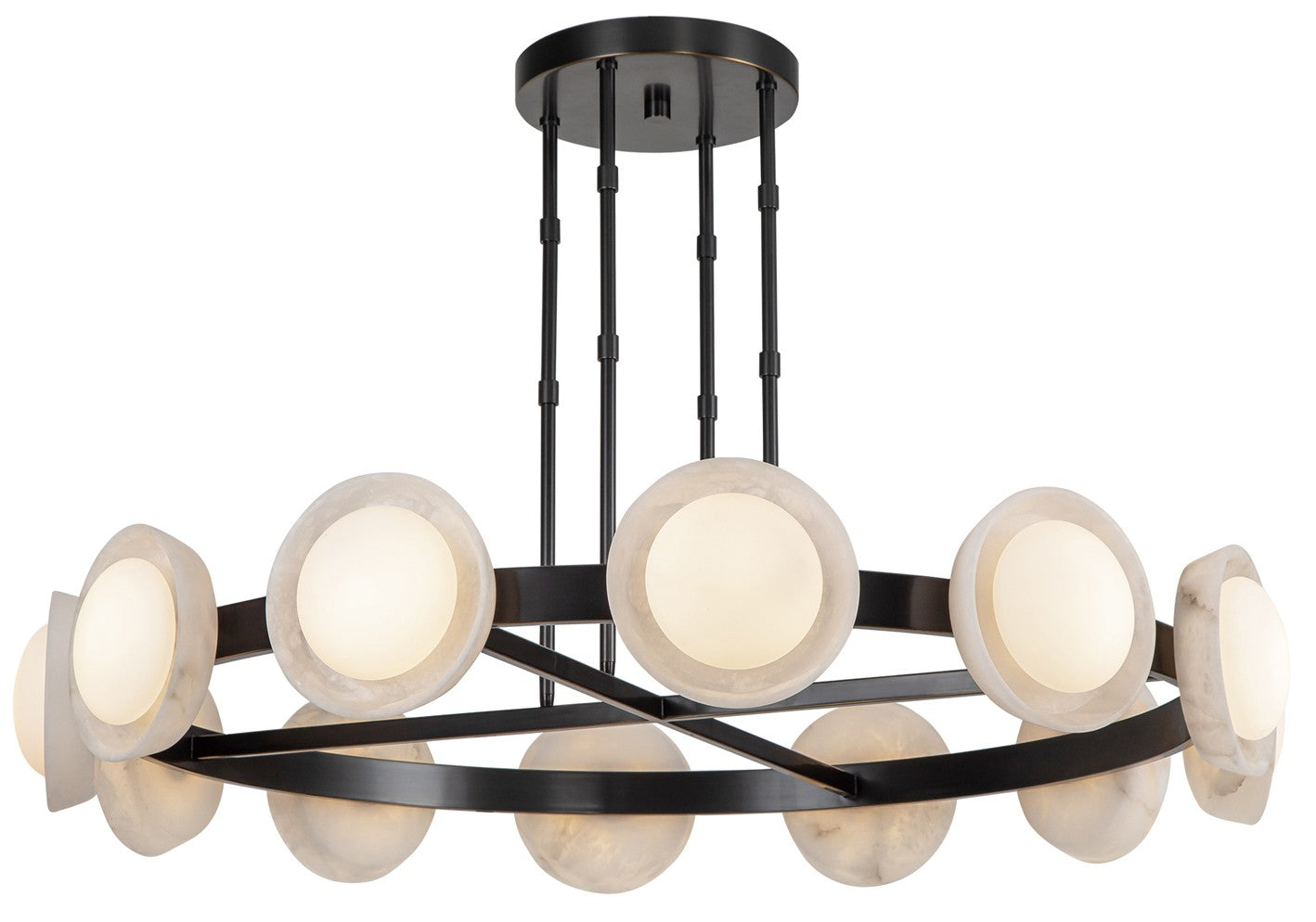 Urban Bronze Linear Halo LED Chandelier