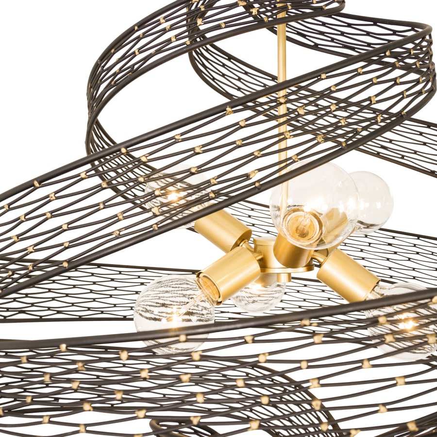 Varaluz Flow 6 Light 30" Wide Abstract Chandelier