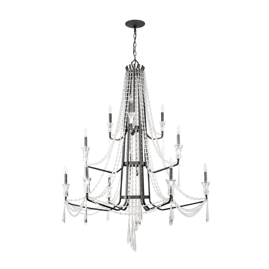 Varaluz Barcelona 12 Light 44" Wide Crystal Chandelier