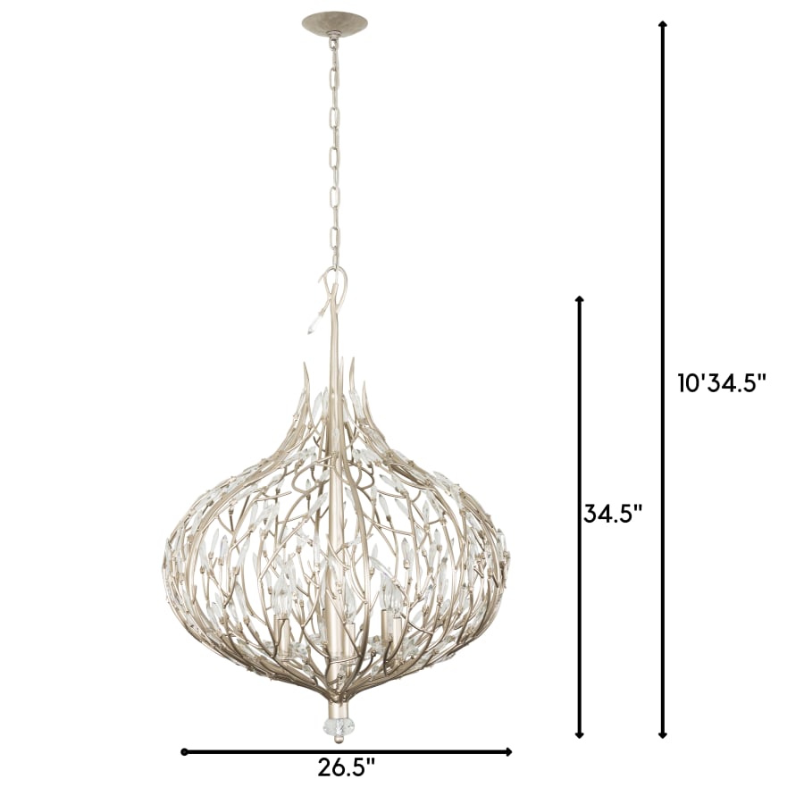 Varaluz Bask 6 Light 27" Wide Crystal Abstract Chandelier