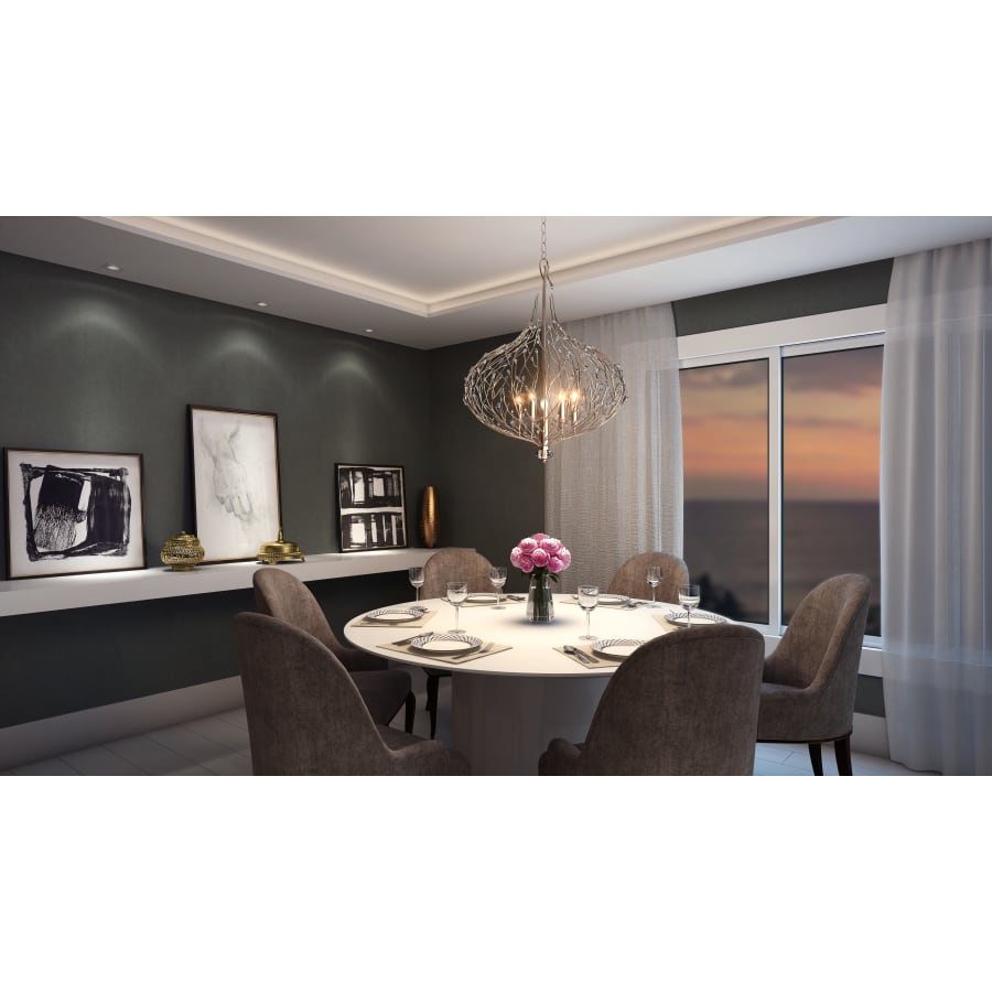 Varaluz Bask 6 Light 27" Wide Crystal Abstract Chandelier
