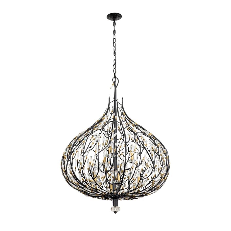 Varaluz Bask 9 Light 32" Wide Crystal Abstract Chandelier