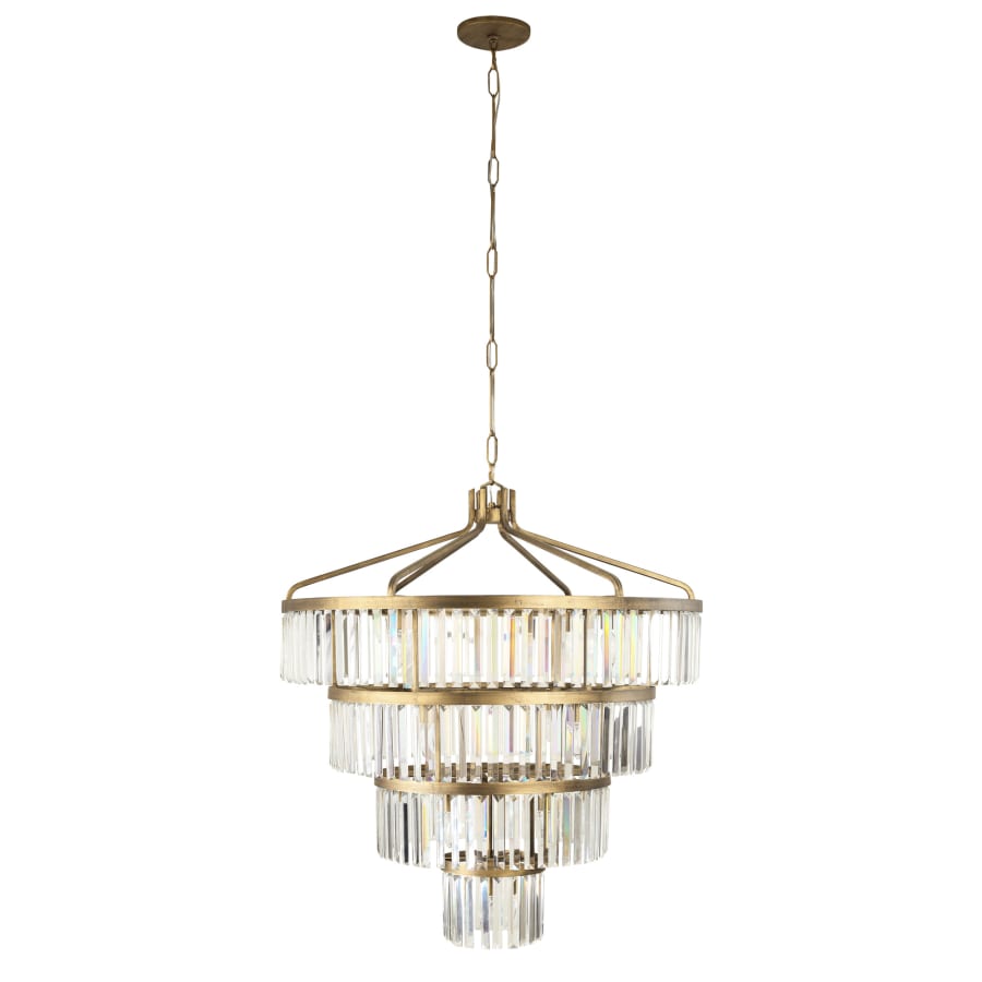 Varaluz Social Club 19 Light 36" Wide Crystal Waterfall Chandelier
