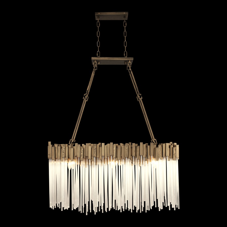 Varaluz Matrix 6 Light 37" Wide Linear Chandelier