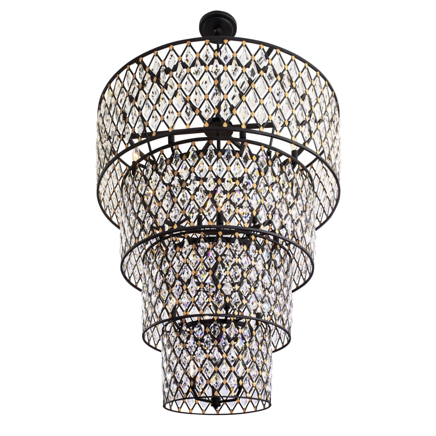 Varaluz Windsor 21 Light 40" Wide Crystal Waterfall Chandelier