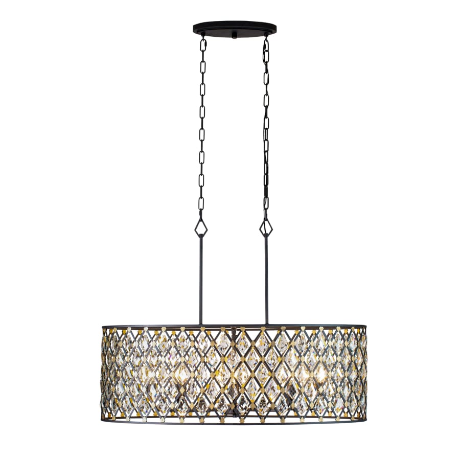 Varaluz Windsor 8 Light 36" Wide Crystal Drum Chandelier