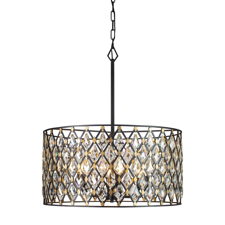 Varaluz Windsor 6 Light 25" Wide Crystal Drum Chandelier
