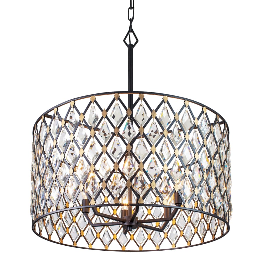Varaluz Windsor 6 Light 25" Wide Crystal Drum Chandelier