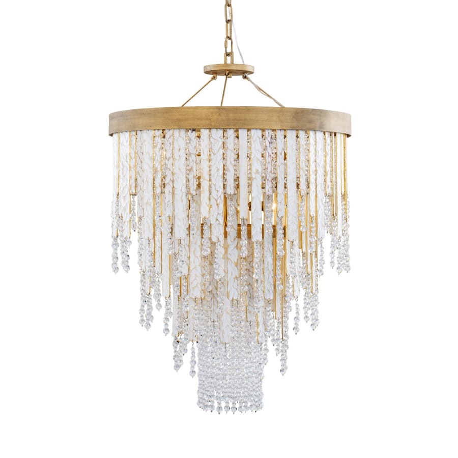 Varaluz Lafayette 7 Light 24" Wide Crystal Waterfall Chandelier