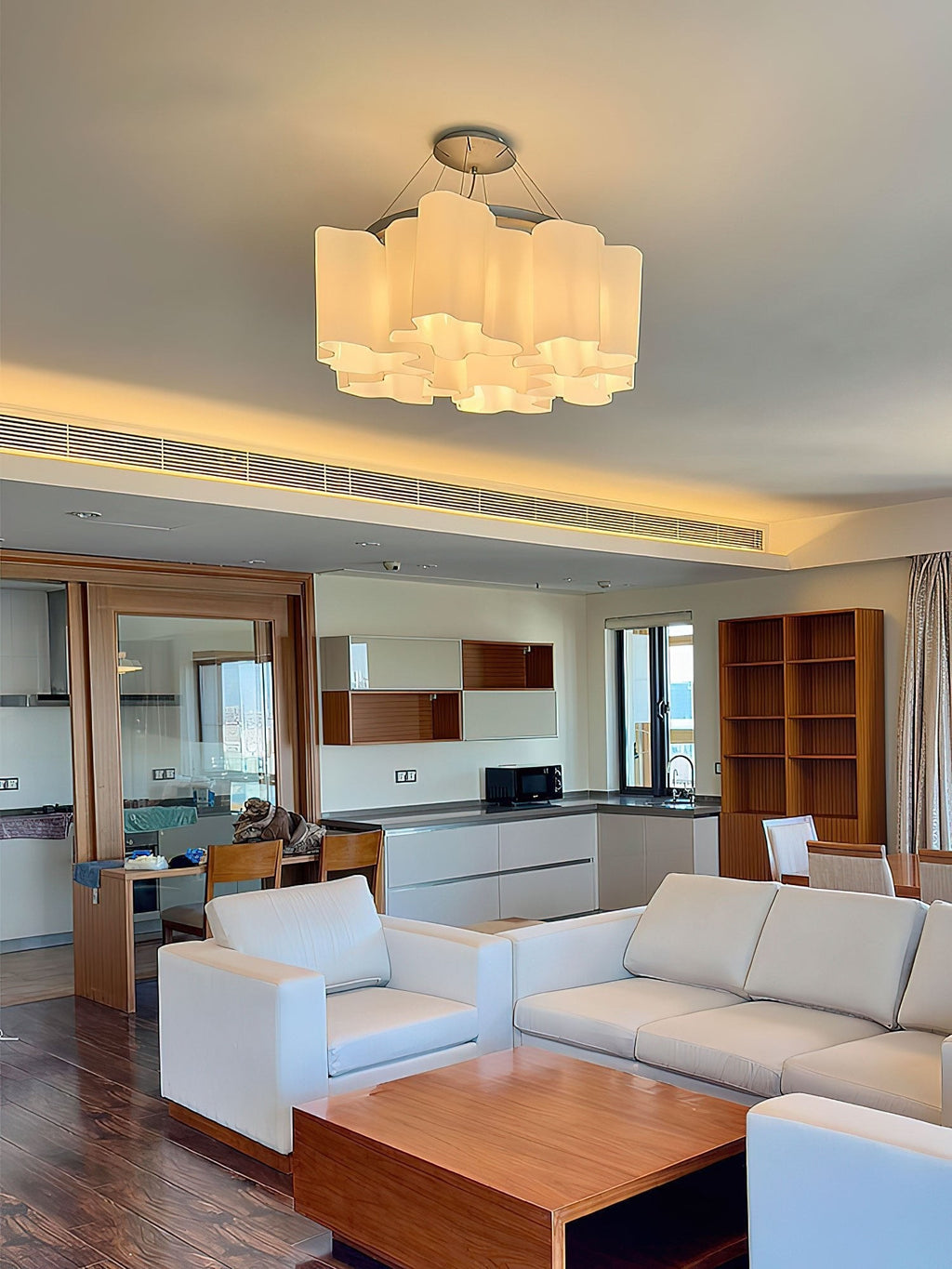 Velmora Wave Glass Chandelier
