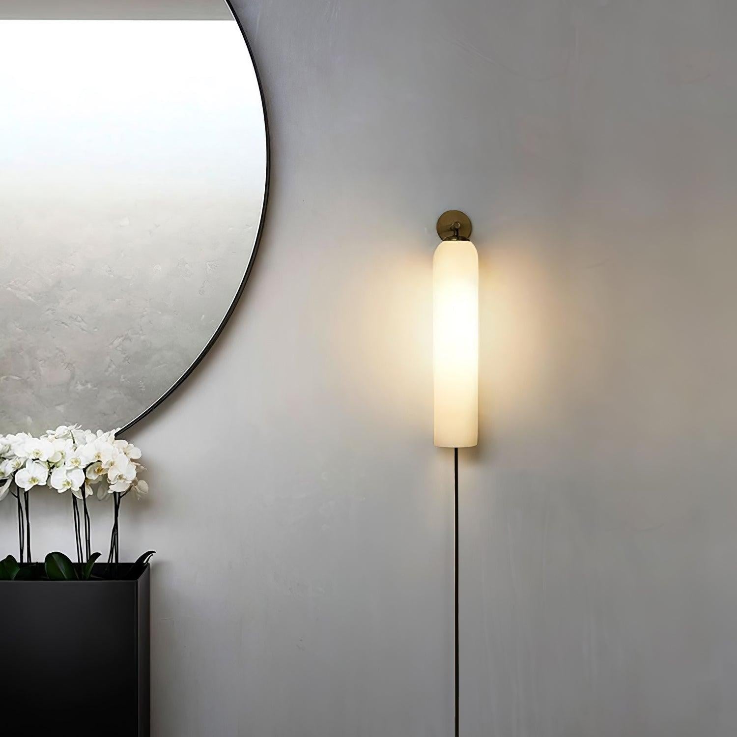 Veridian Cylindra Glass Wall Sconce