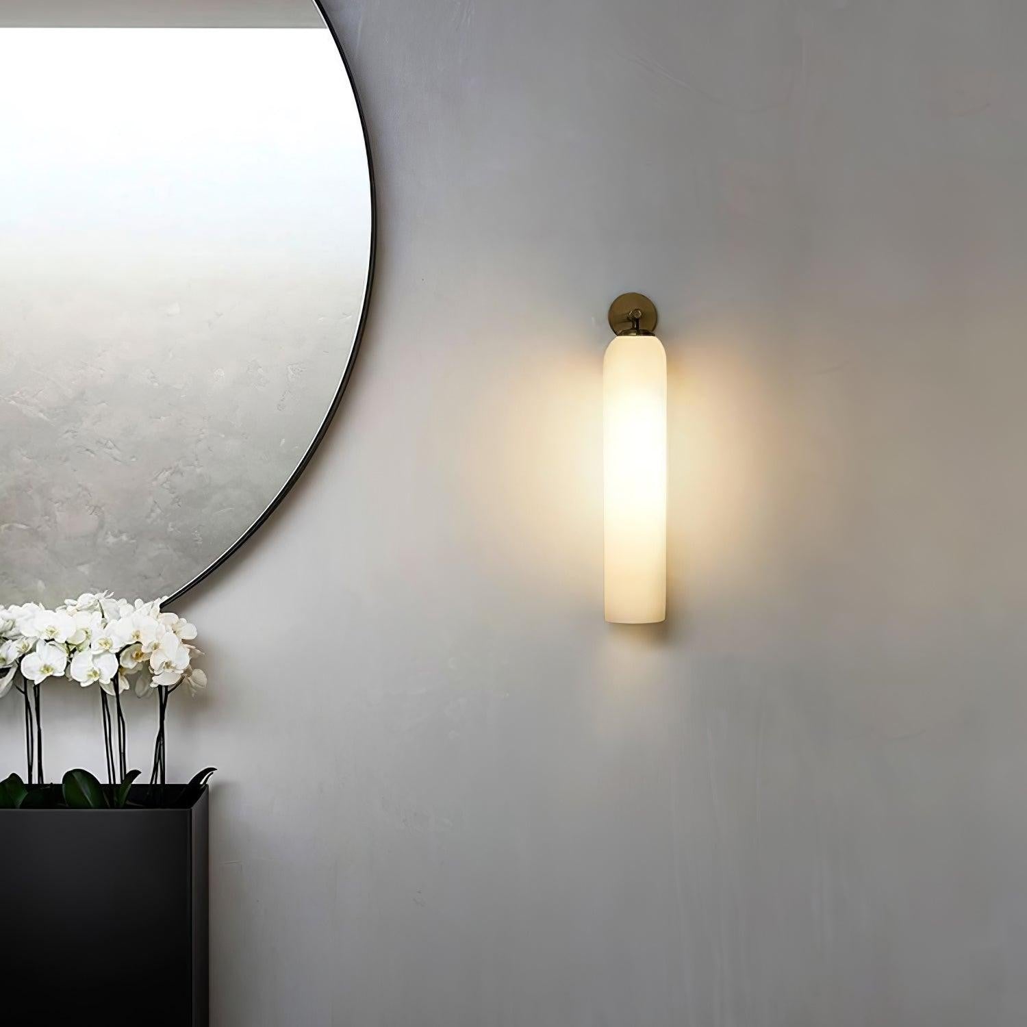 Veridian Cylindra Glass Wall Sconce