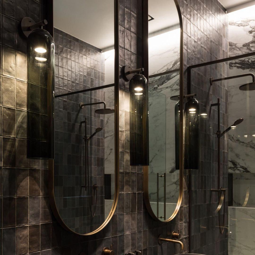 Veridian Cylindra Glass Wall Sconce