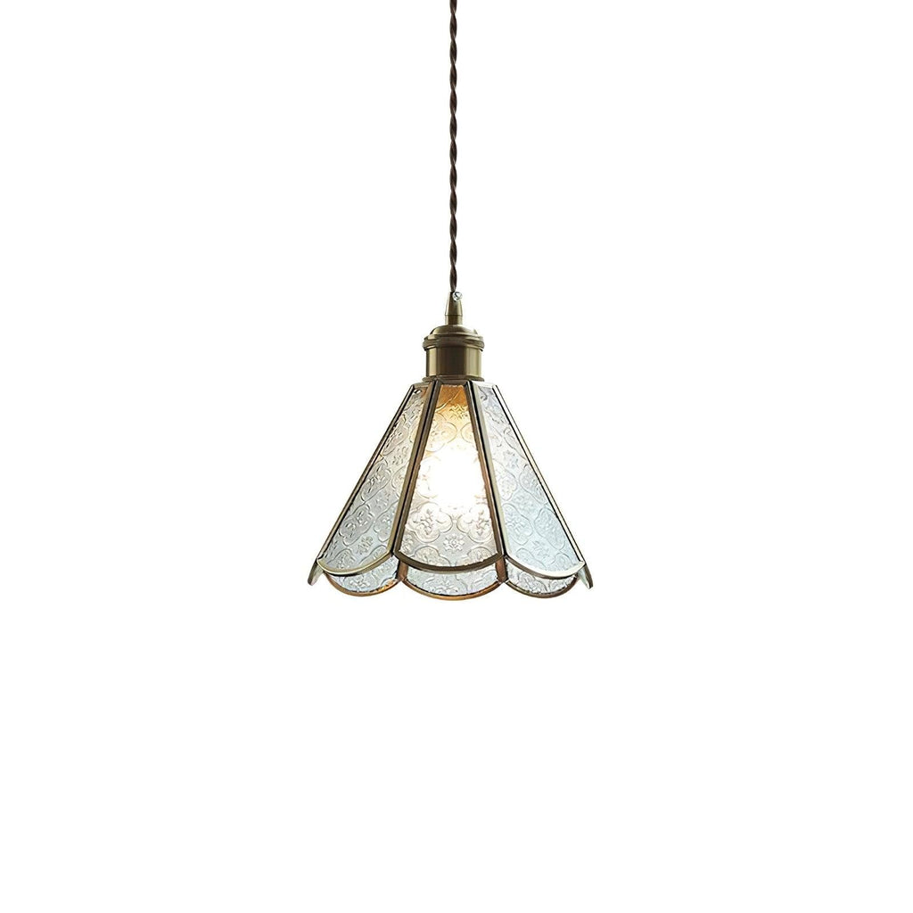 Veridian Pattern Glass Pendant