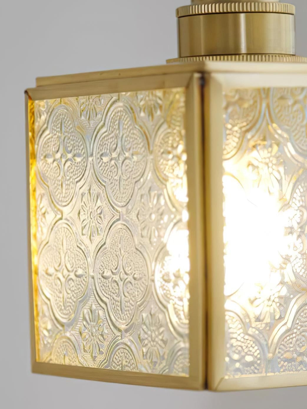 Veridian Pattern Glass Pendant