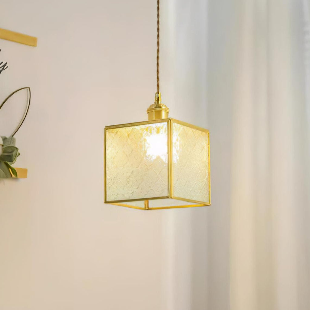 Veridian Pattern Glass Pendant