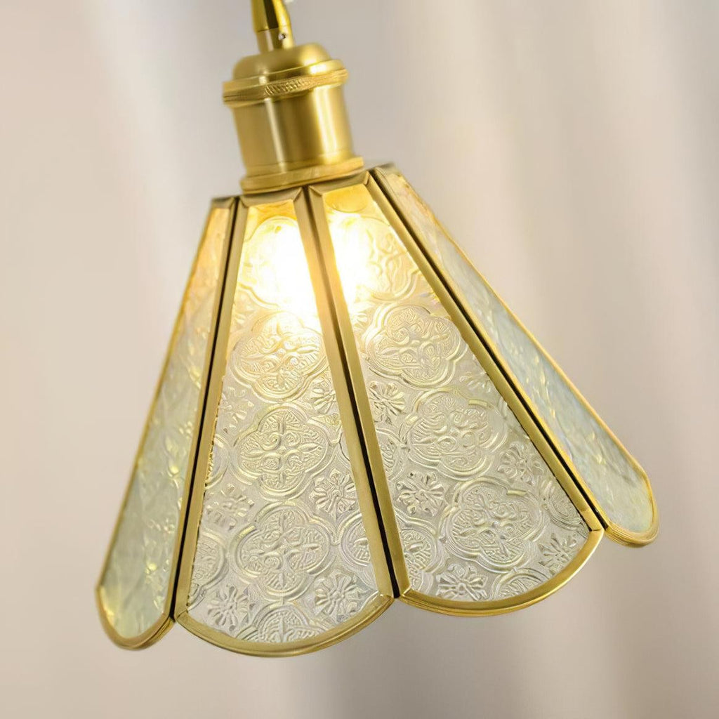Veridian Pattern Glass Pendant