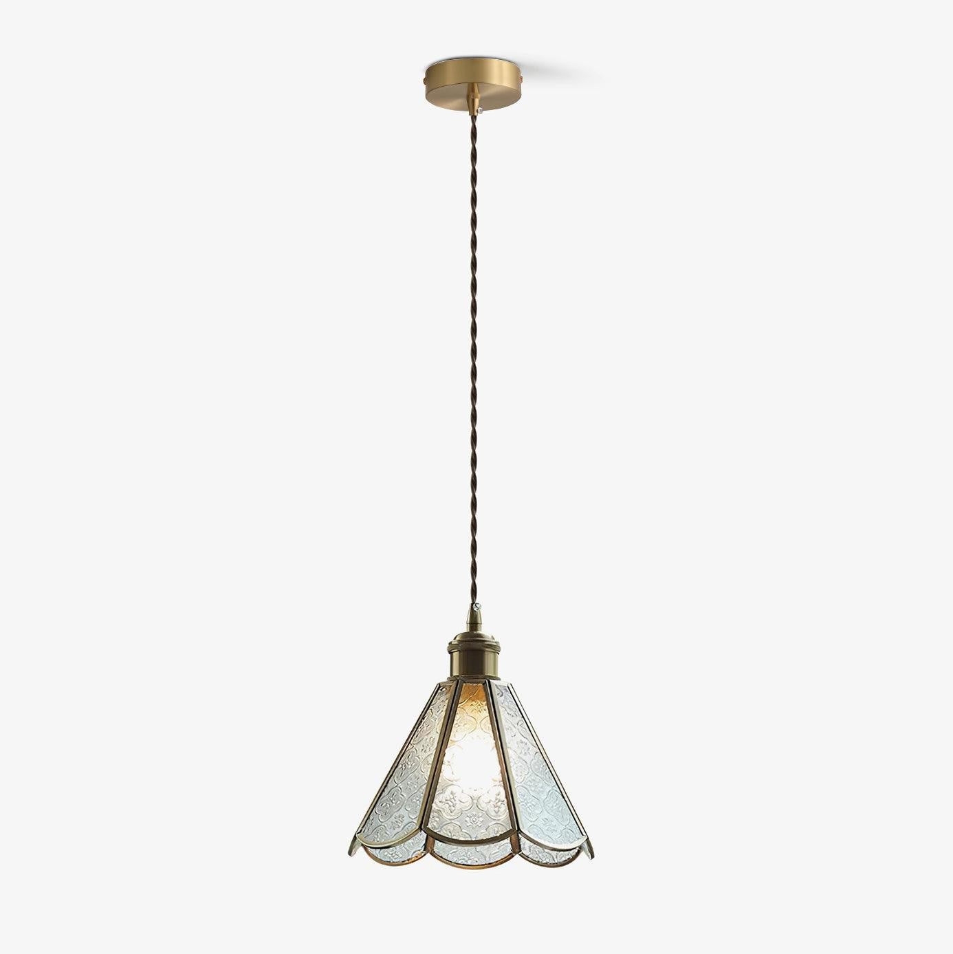 Veridian Pattern Glass Pendant