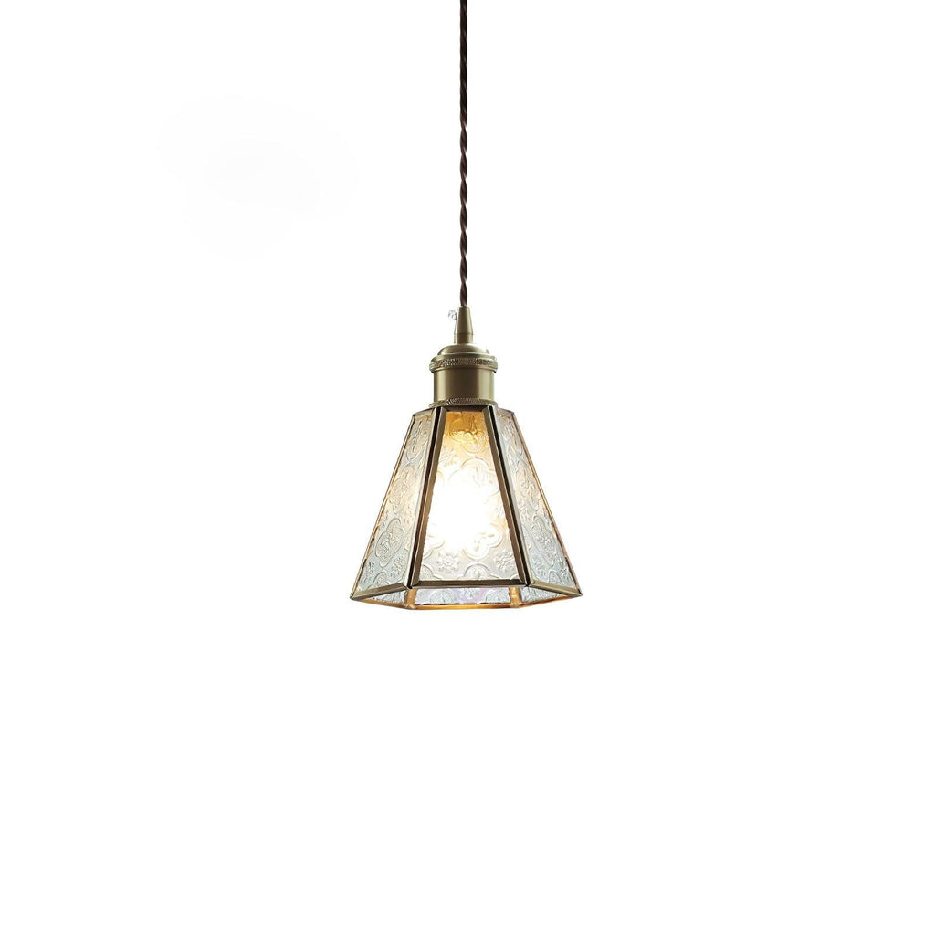 Veridian Pattern Glass Pendant
