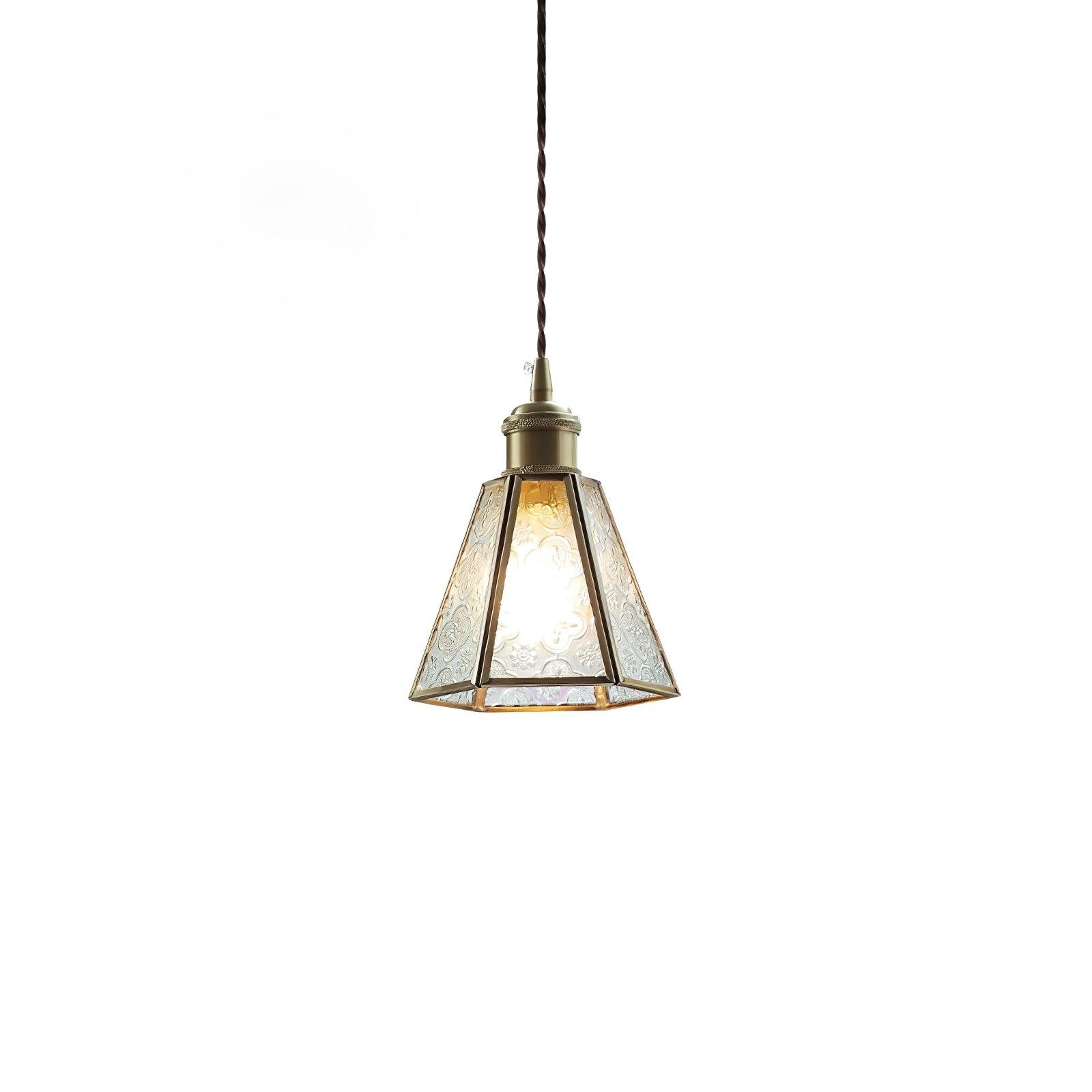 Veridian Pattern Glass Pendant