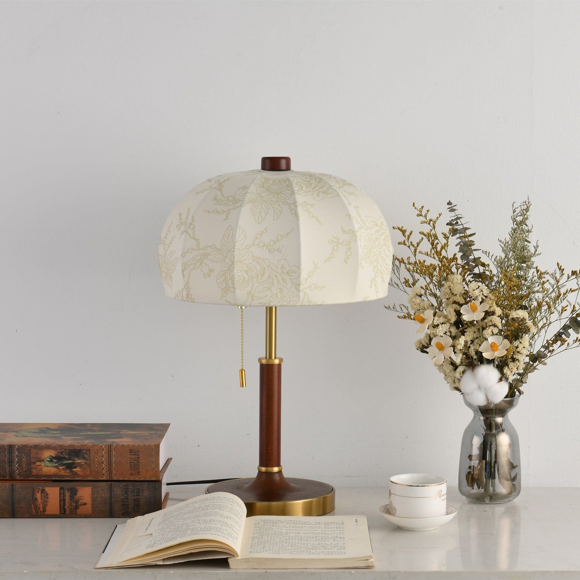 Walora Floral Fabric Table Lamp