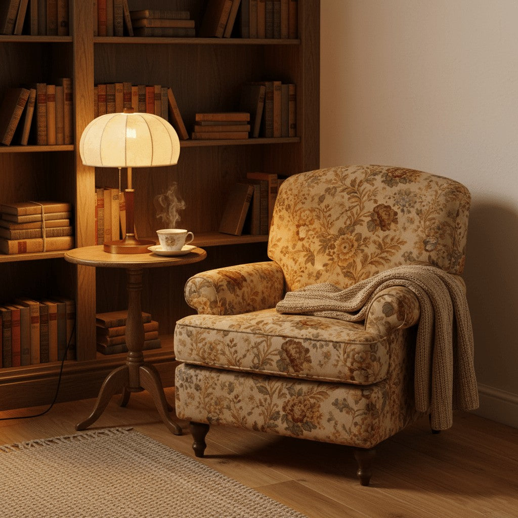 Walora Floral Fabric Table Lamp