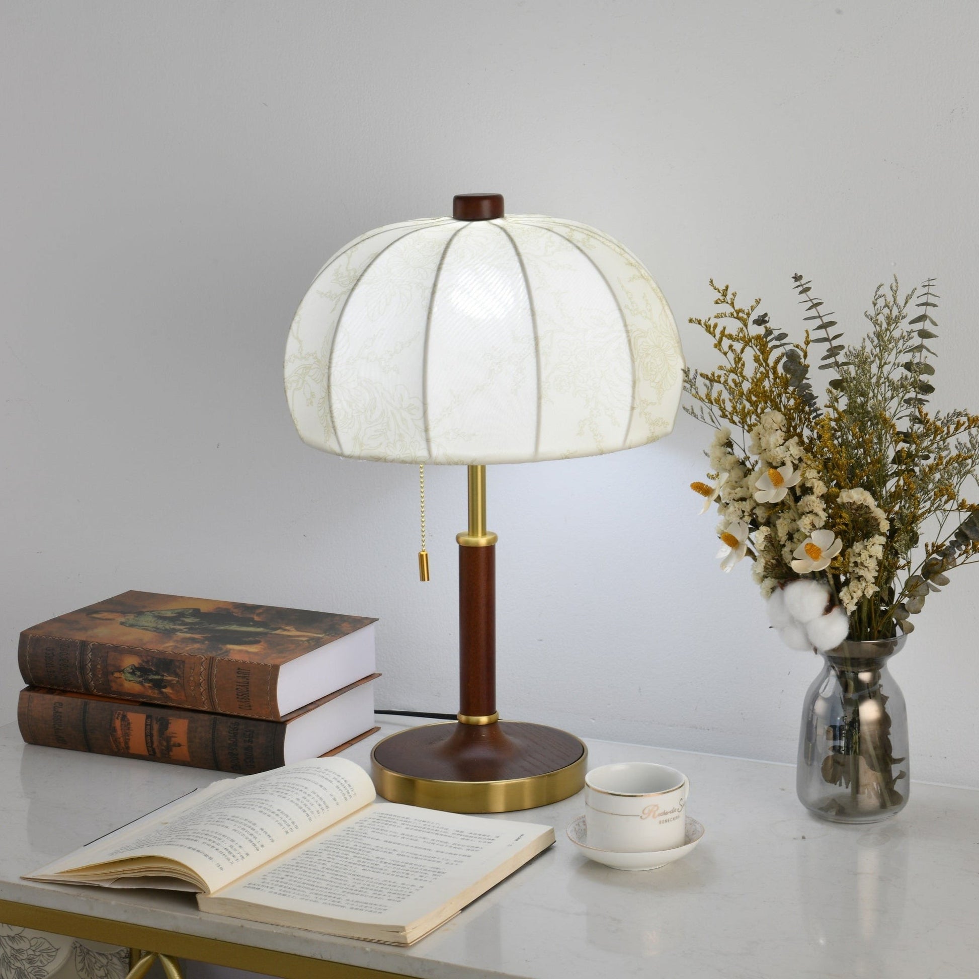 Walora Floral Fabric Table Lamp