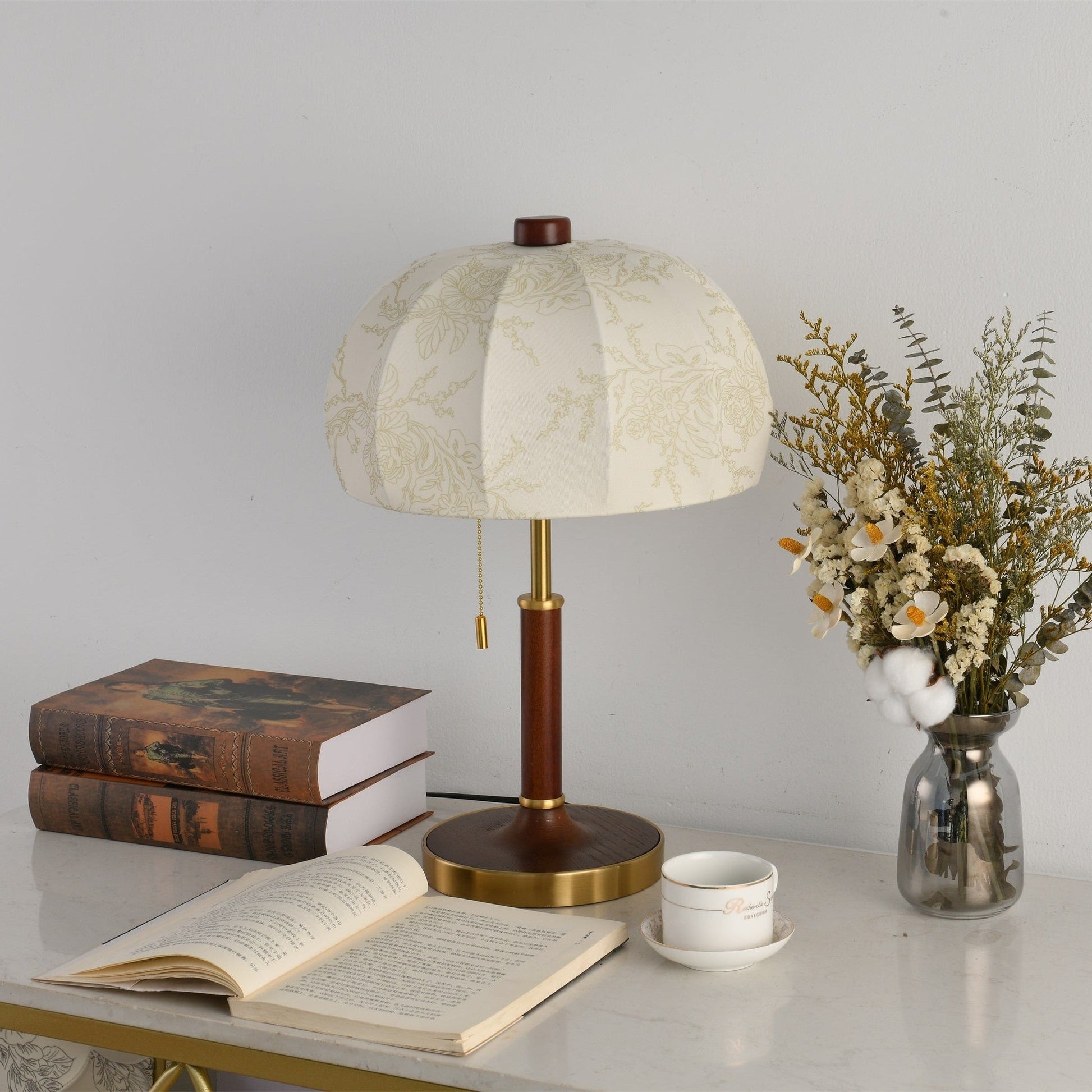 Walora Floral Fabric Table Lamp