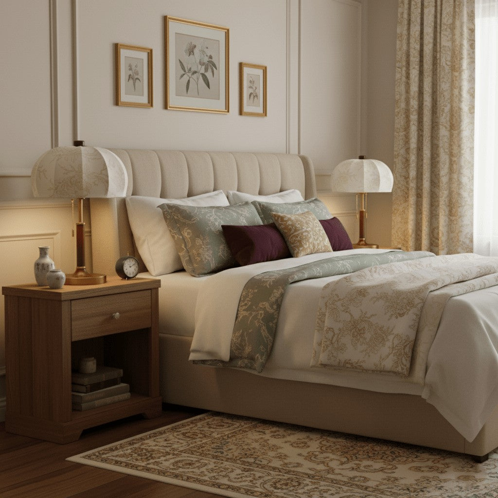 Walora Floral Fabric Table Lamp