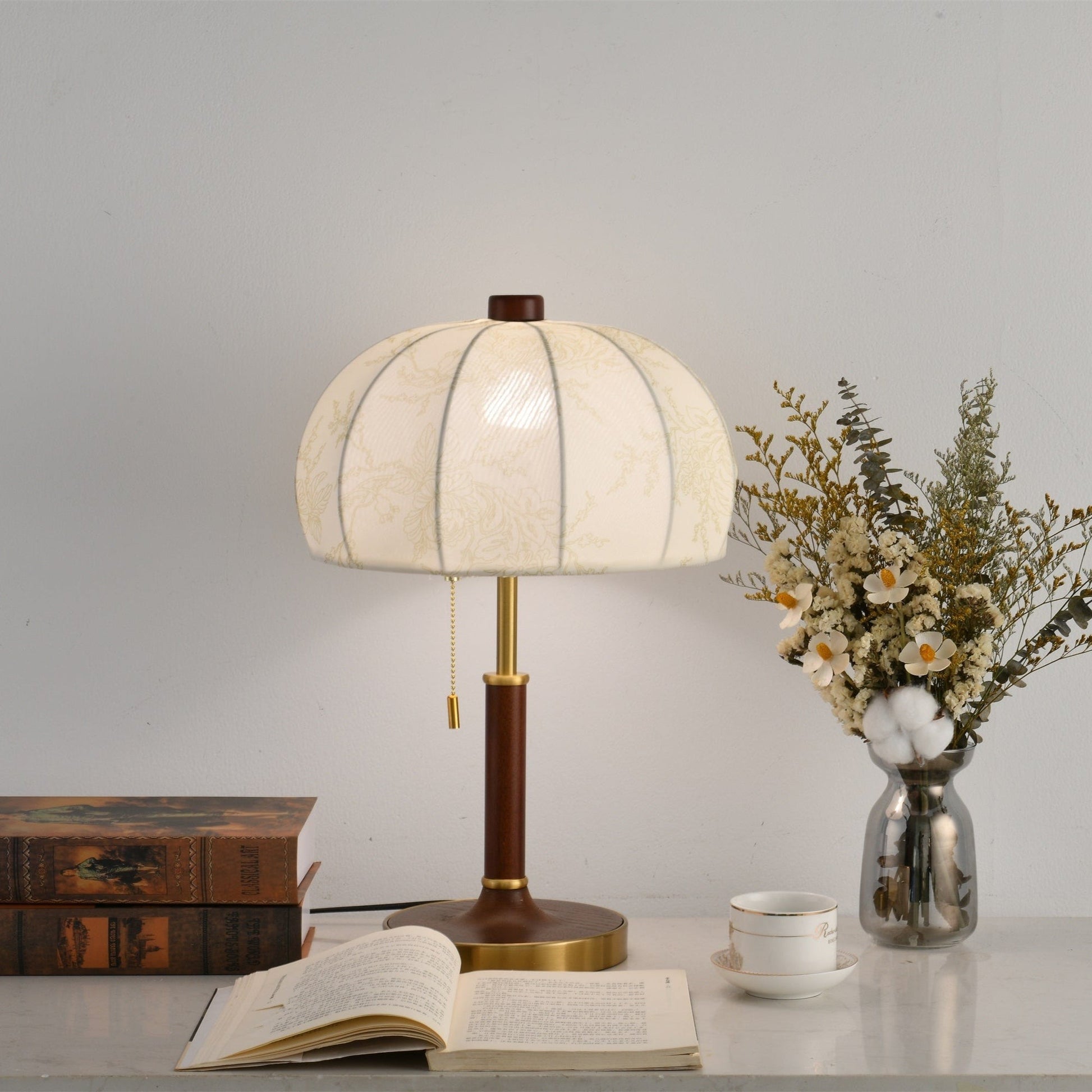 Walora Floral Fabric Table Lamp