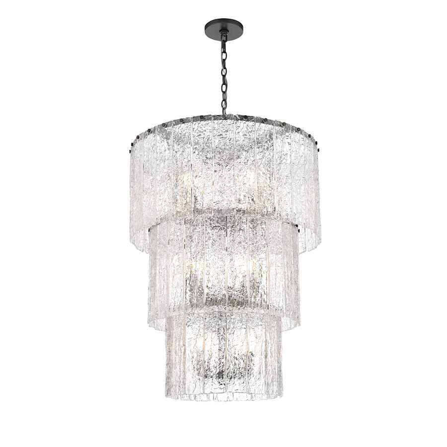 Z-Lite Glacier 12 Light 28" Wide Waterfall Chandelier